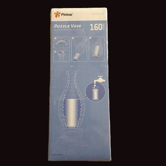 New Pintoo Rose Jigsaw Puzzle Vase, 160 Pieces - Picture 2 of 2